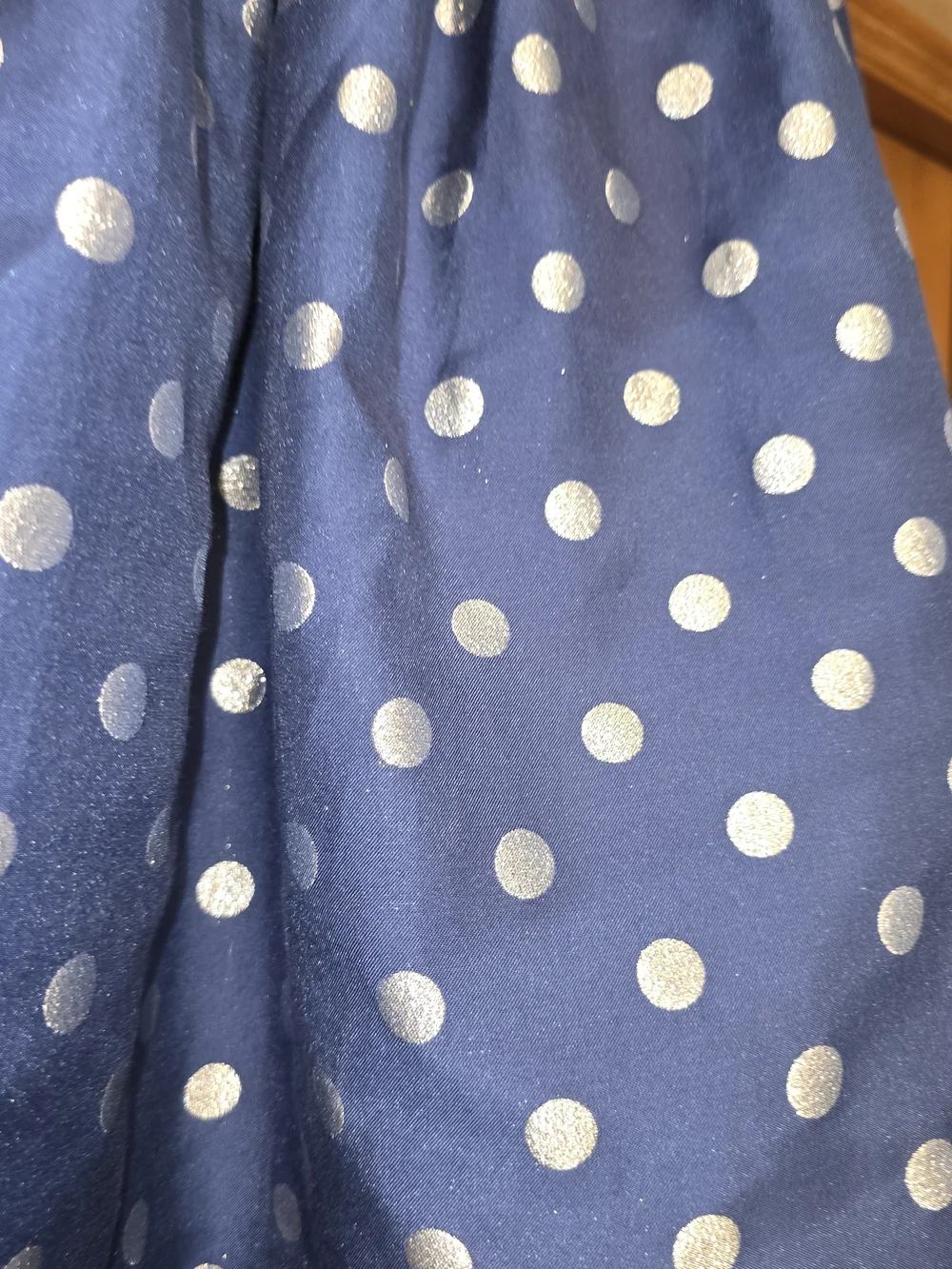 Gymboree Dressed Up Girls Size 8 Navy Blue Silver Polka Dot Party Dress Holiday